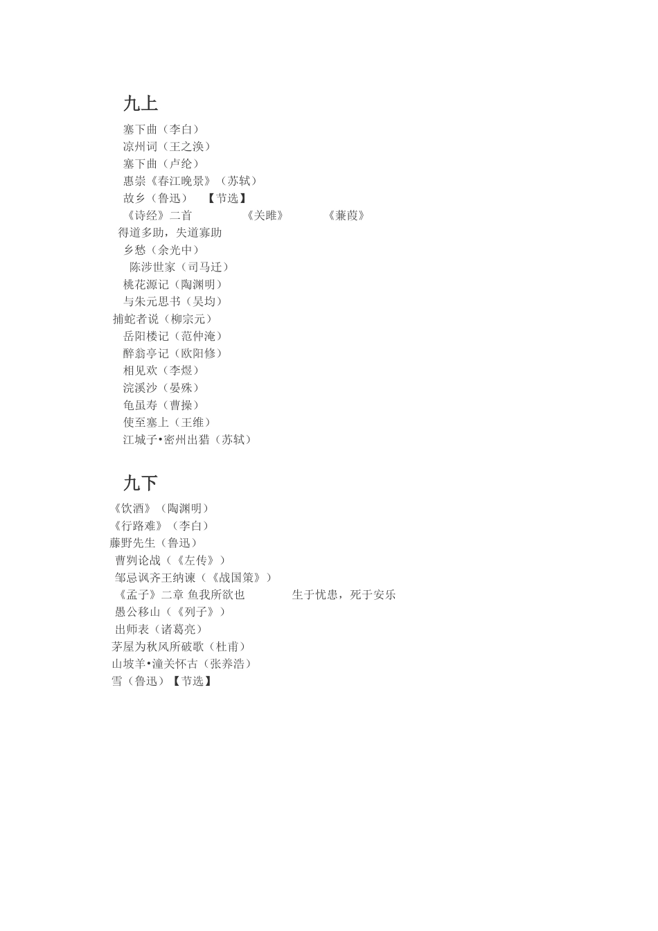 初中语文必备篇目_第3页