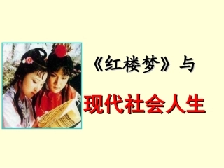 《红楼梦》与现代社会人生