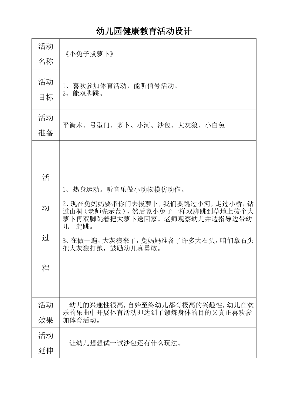 健康教育活动设计1_第1页