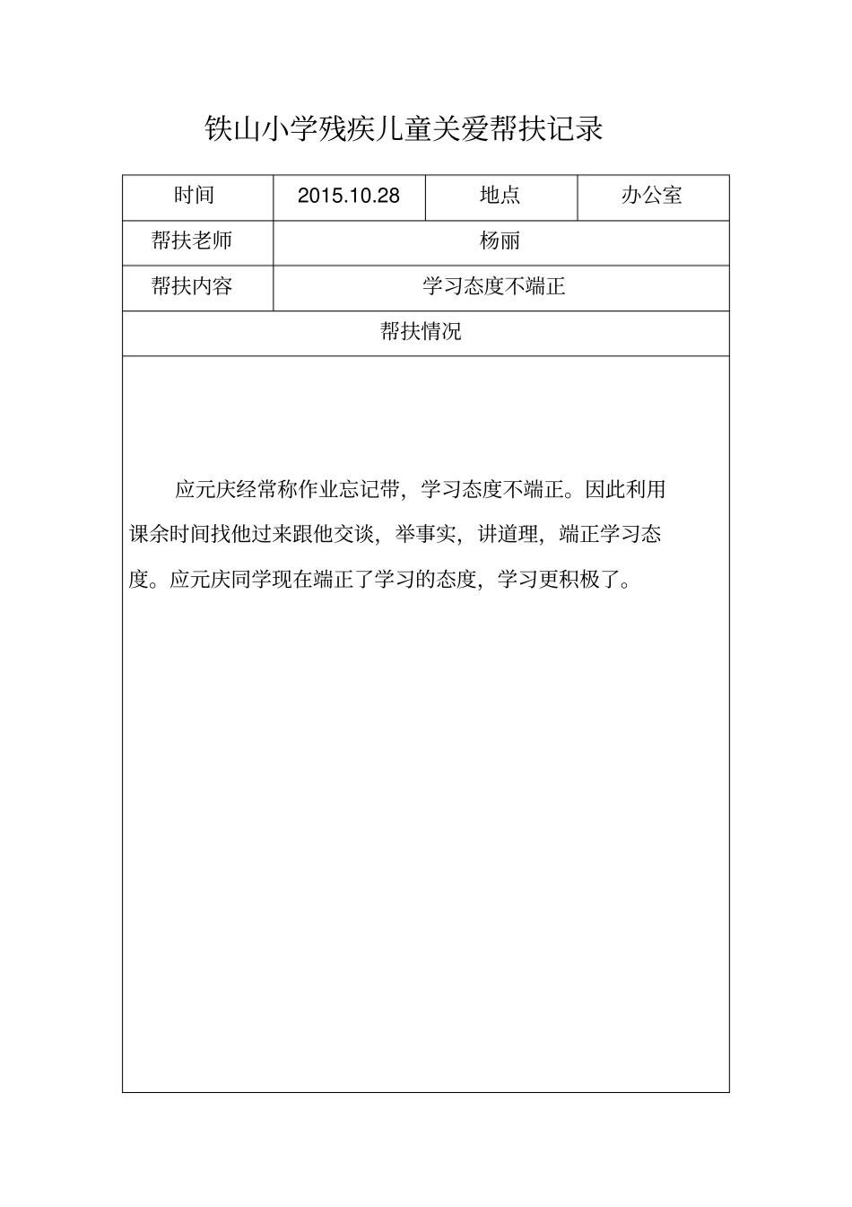 中小学残疾学生帮扶记录8个汇总_第2页