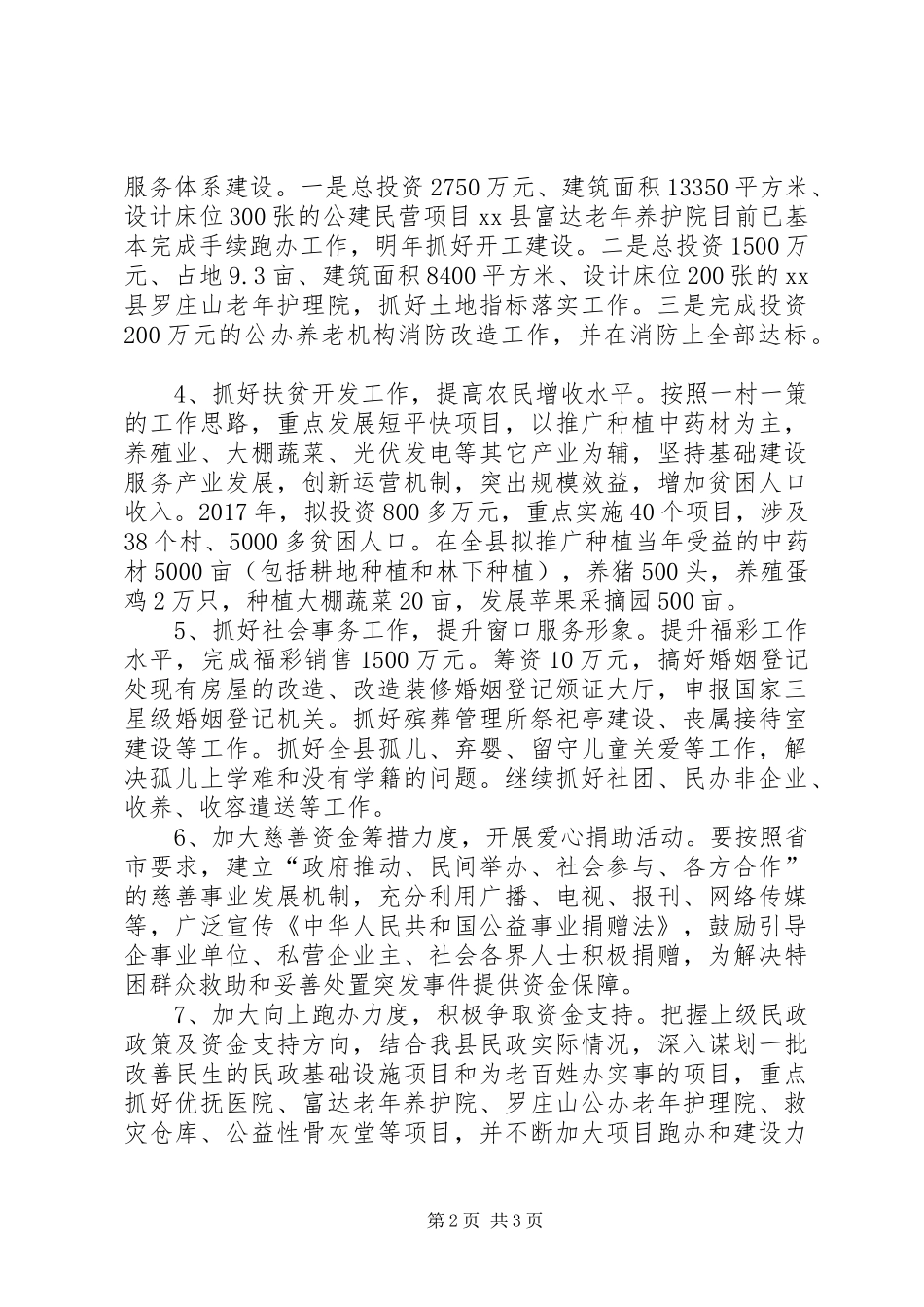 XX年县民政局工作规划_第2页