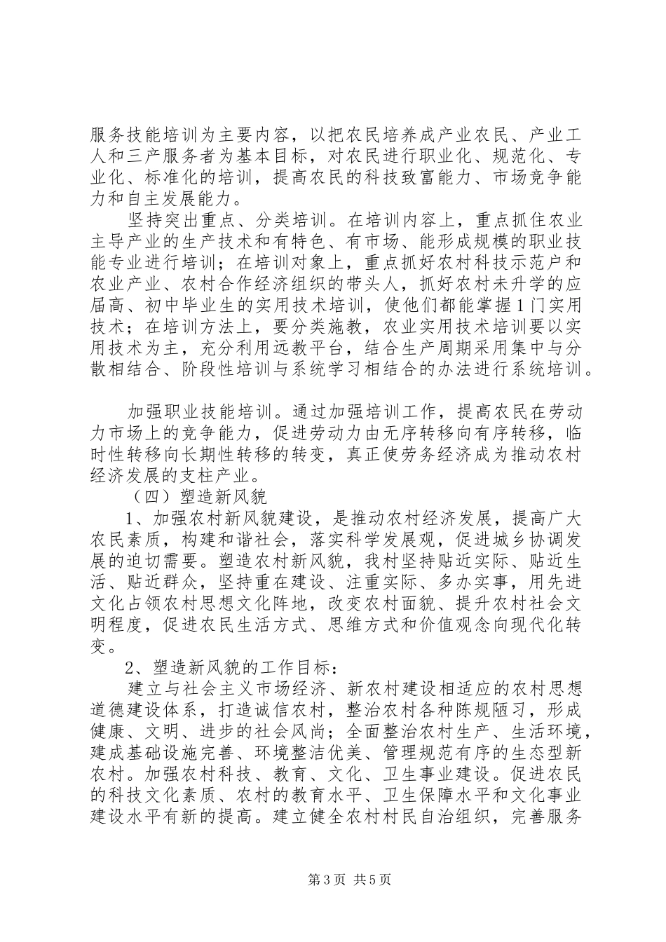 农村五年发展规划_第3页