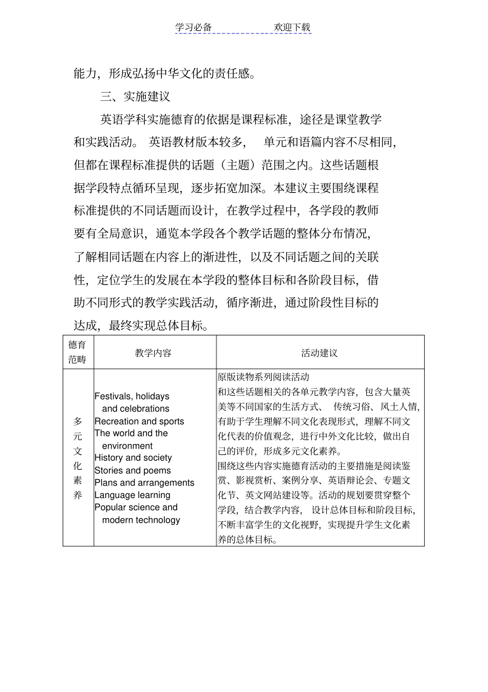 中小学英语学科德育实施指导纲要_第3页