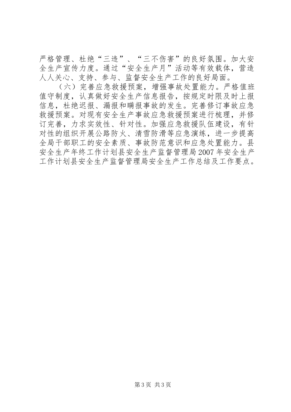 县安全生产年终工作安排_第3页