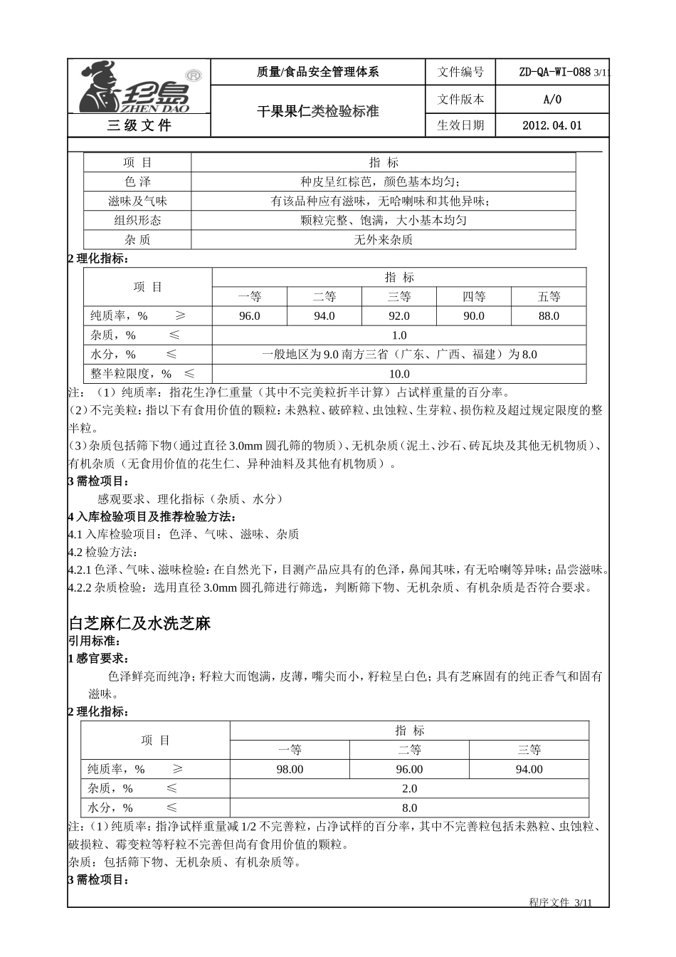 干果果仁类检验标准(DOC)_第3页