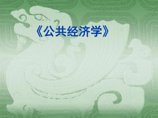《公共经济学》