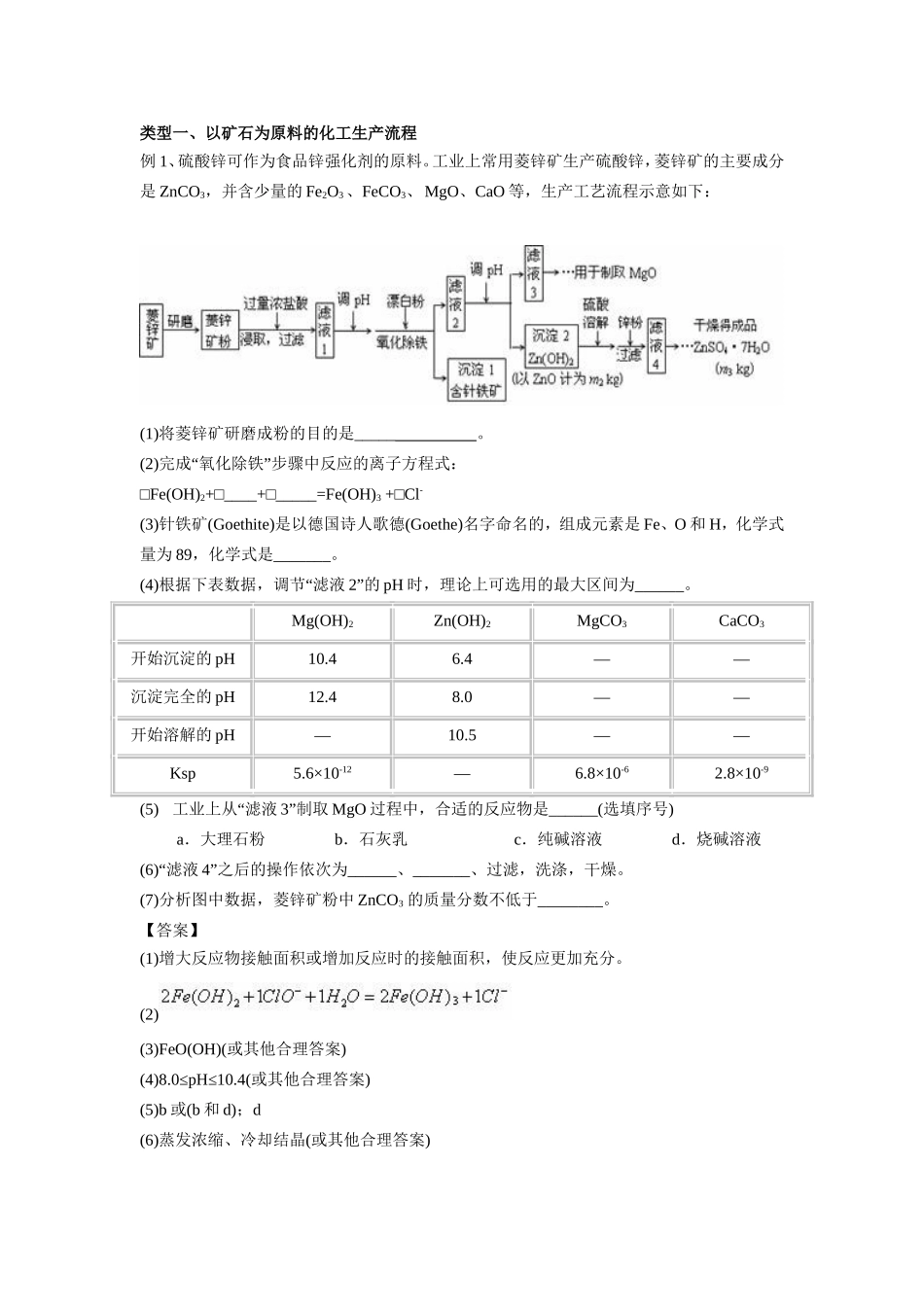 2018高考化学二轮复习《无机化工生产流程》专题_第3页