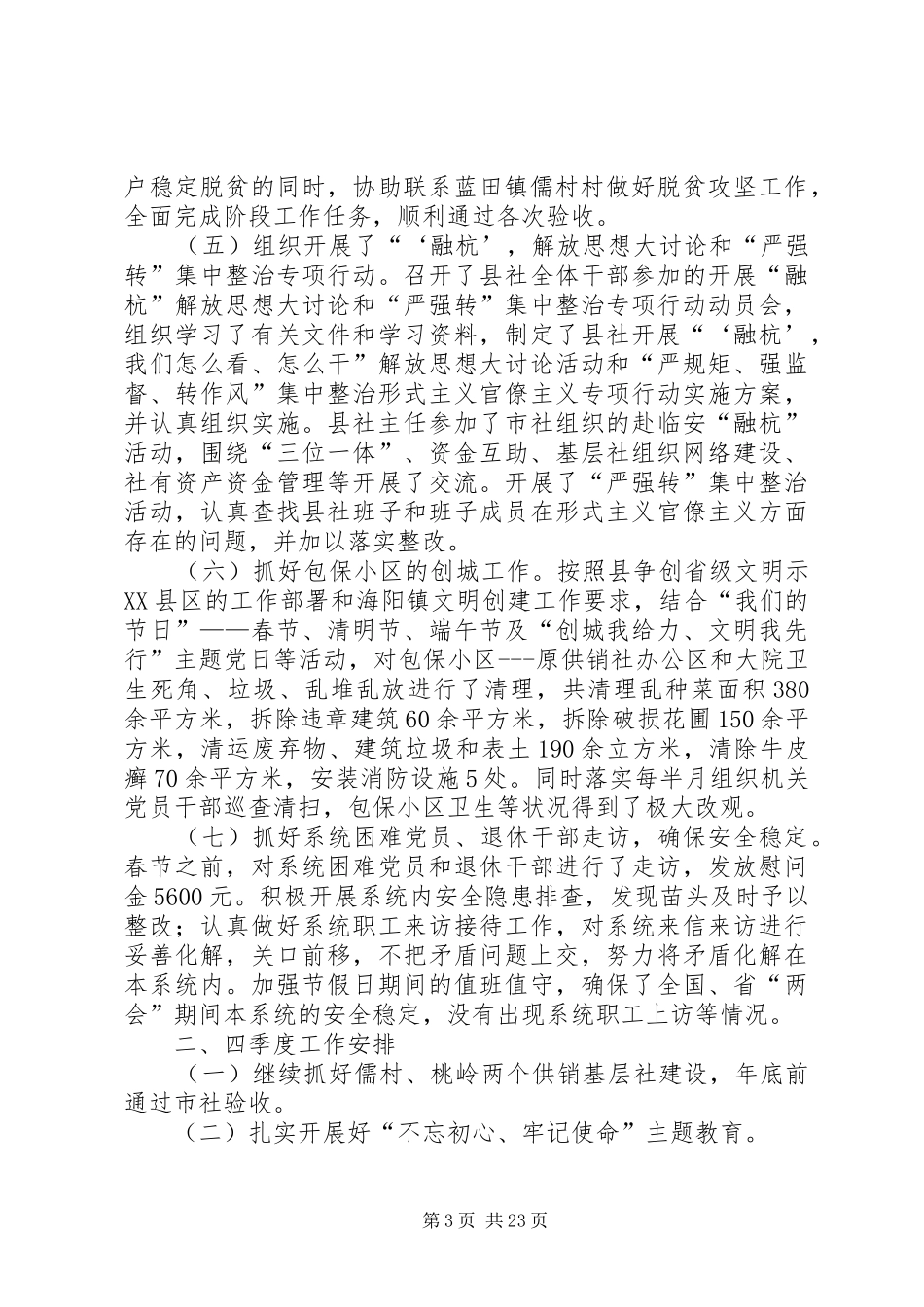 供销社XX年工作总结及来年计划六篇_第3页