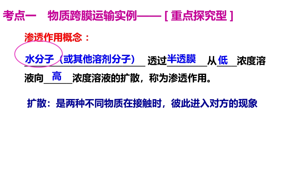2018高三生物一轮复习物质跨膜运输的实例和方式_第3页