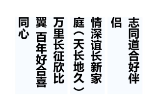 7字婚庆对联带横批