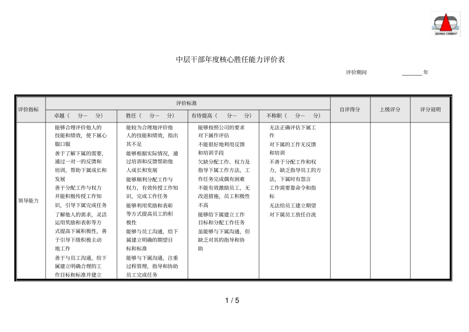 中层干部年能力评价表_第1页