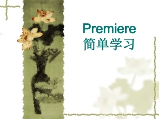 premiere 入门基础教程