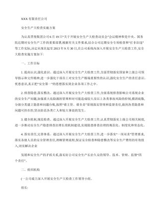 安全生产大检查方案(精)