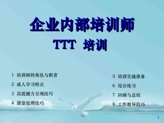 专业全面的内部培训师TTT培训