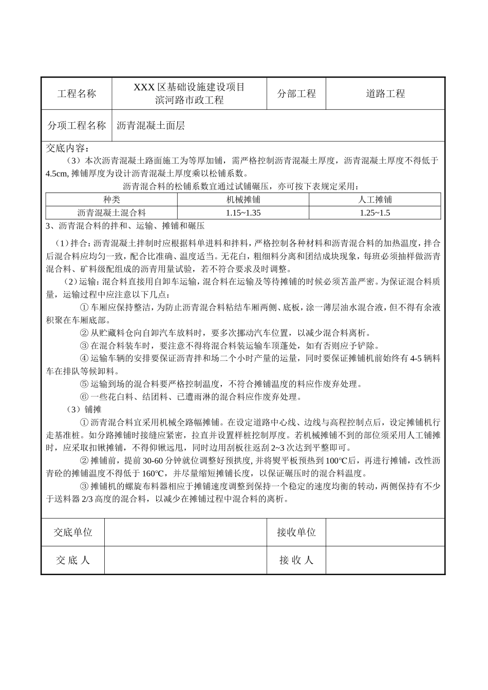 市政道路沥青混凝土面层技术交底_第2页