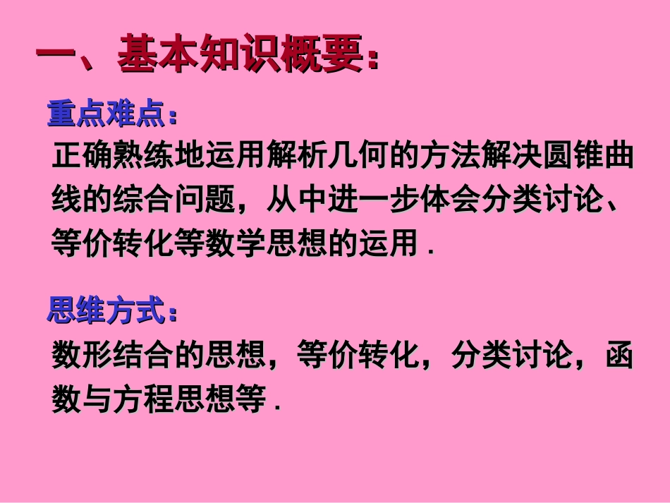 人教版高中数学课件：_圆锥曲线的综合问题_第3页