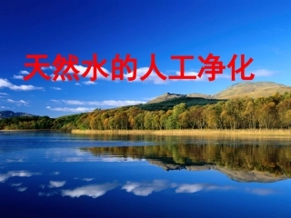 2.1.2天然水的人工净化