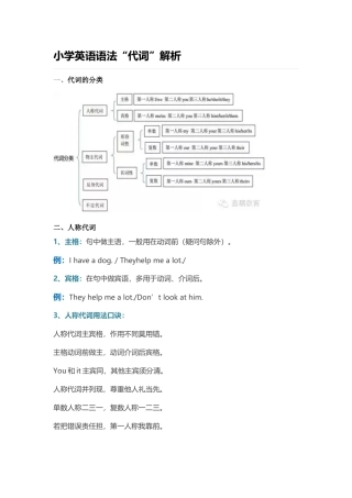人称代词与therebe句型