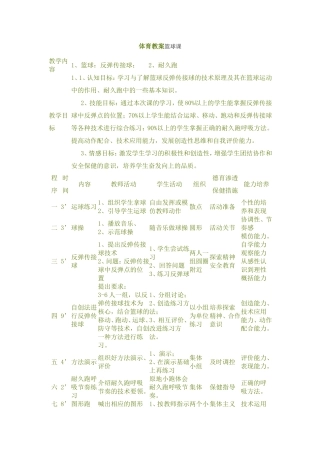 体育教案篮球课