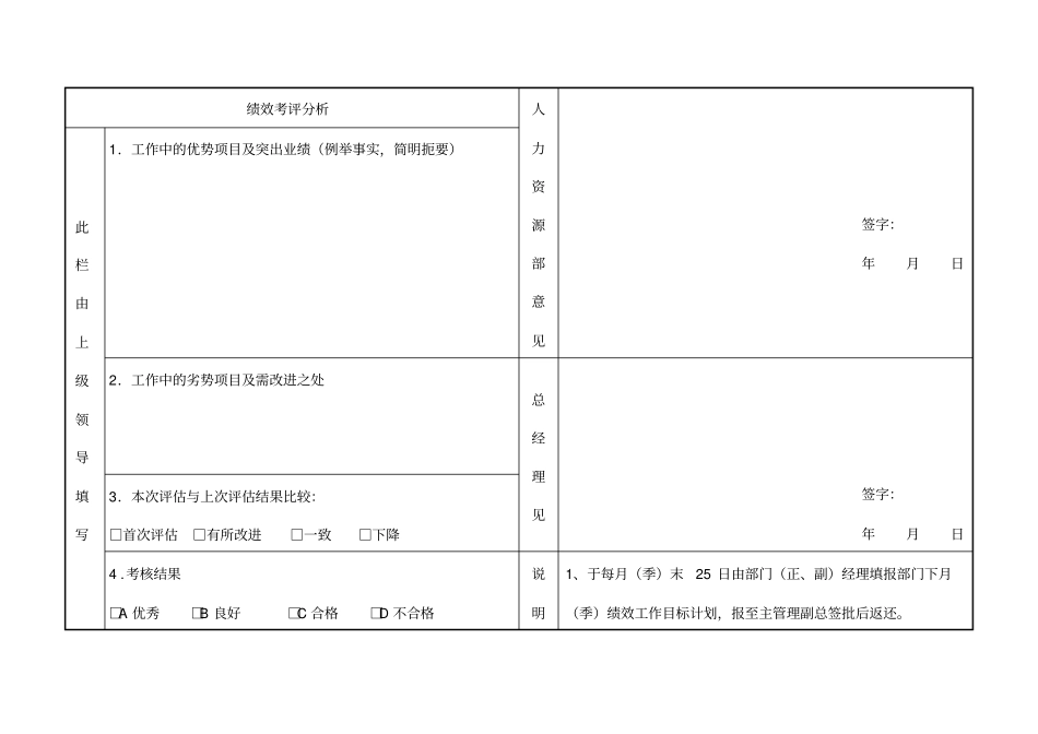 中层管理人员绩效考核表1027_第2页
