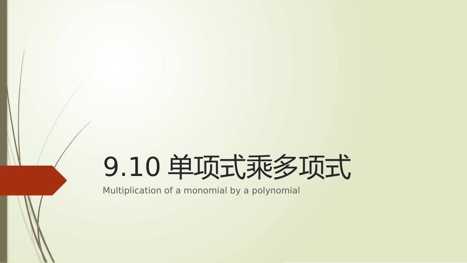 9.10整式的乘法(2)_第1页
