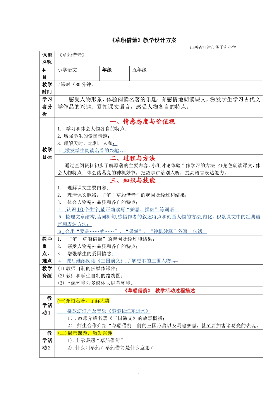 草船借箭设计_第1页