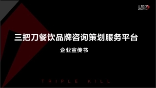 三把刀餐饮品牌全案策划企业宣传书