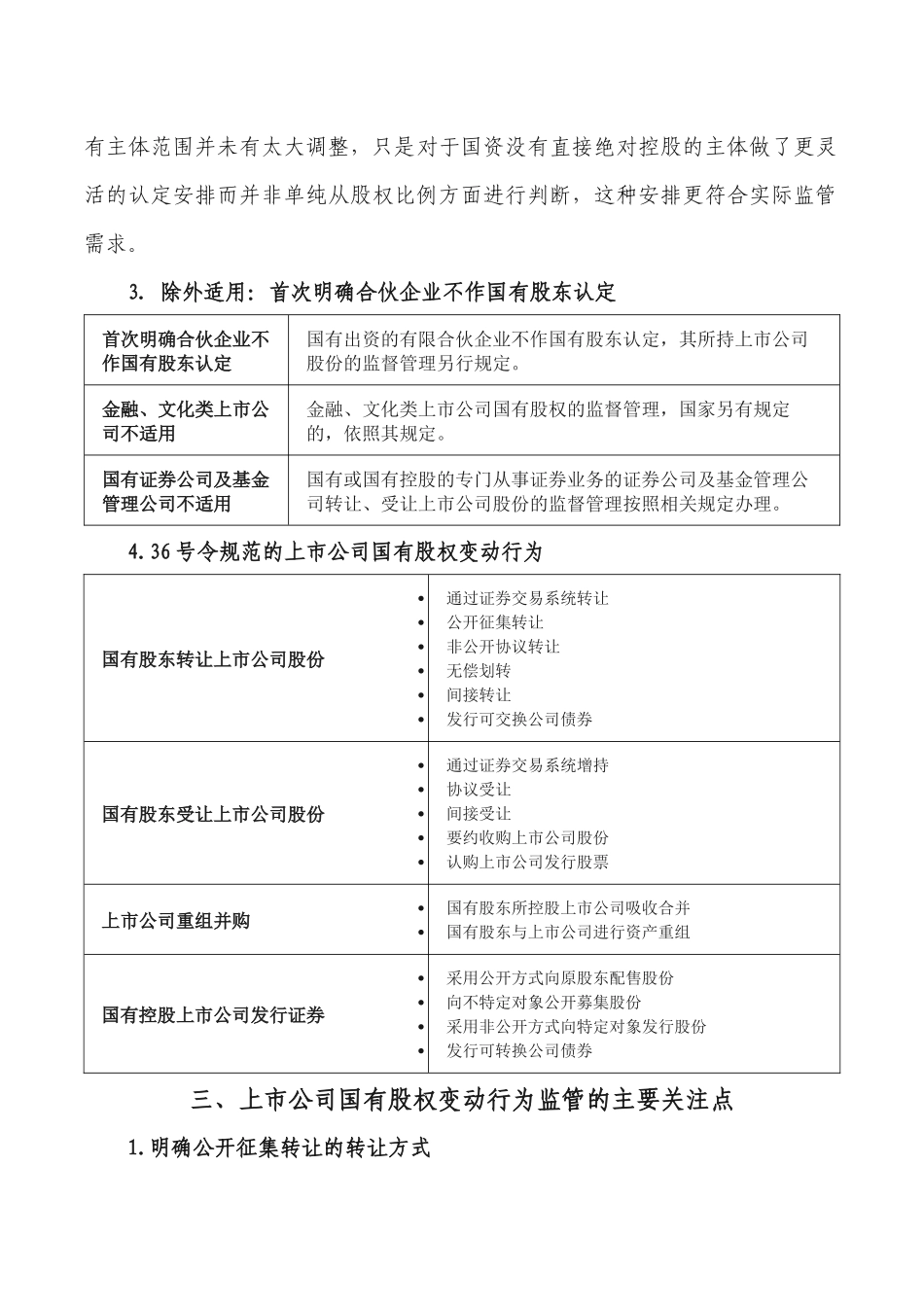 上市公司国有股权监督管理办法 36号令解读 提炼_第3页