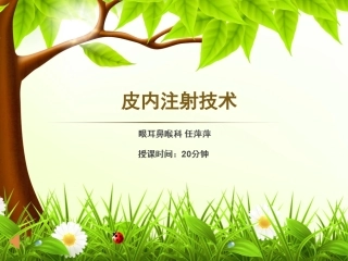 2017皮内注射PPT讲课课件最新版
