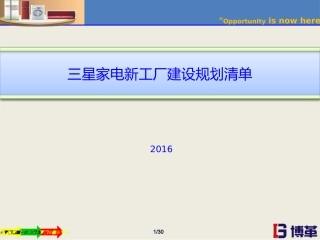 三星新工厂建设规划清单