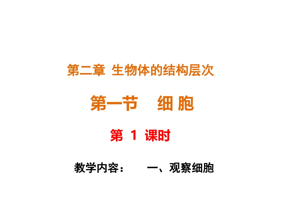 一 观察细胞_第1页