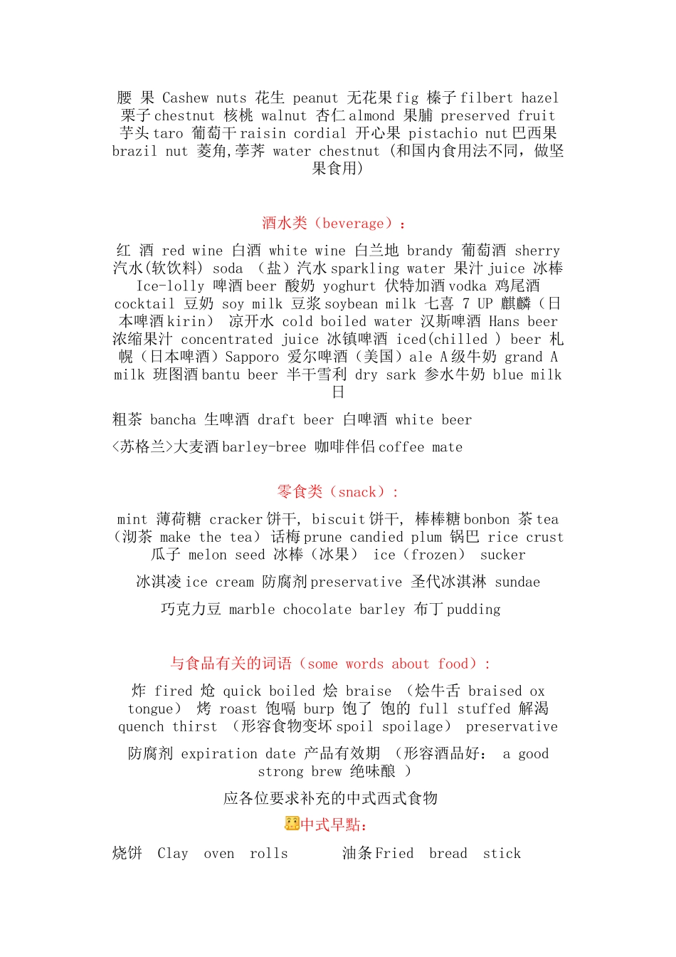 食物英文翻译_第3页