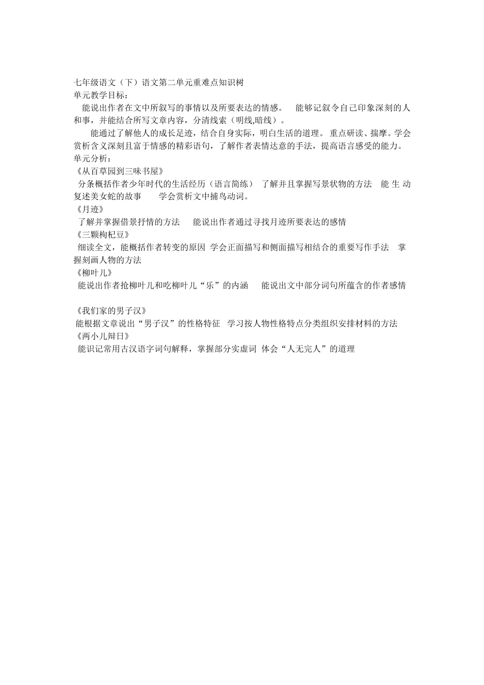七年级语文第二单元_第1页