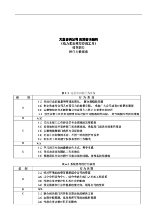 NEW 《能力素质模型咨询工具》胜任力数据库