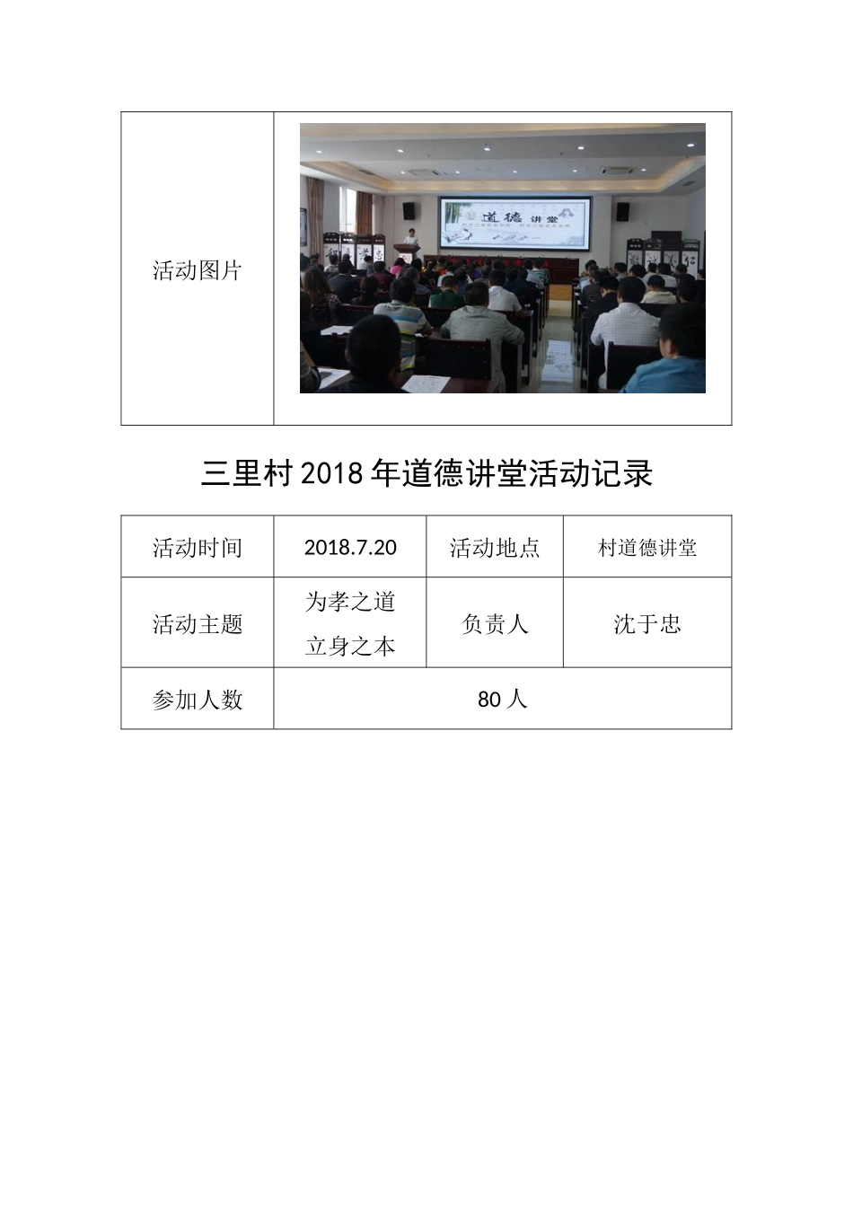 三里村2018年道德讲堂活动记录_第3页