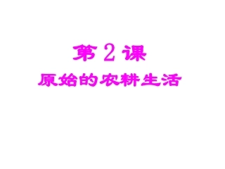 七年级历史上册-第2课原始的农耕生活课件-人教新课标版