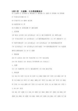 三菱LEHY-3故障代码