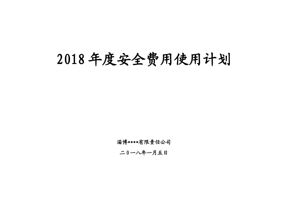 2018年安全投入计划_第1页