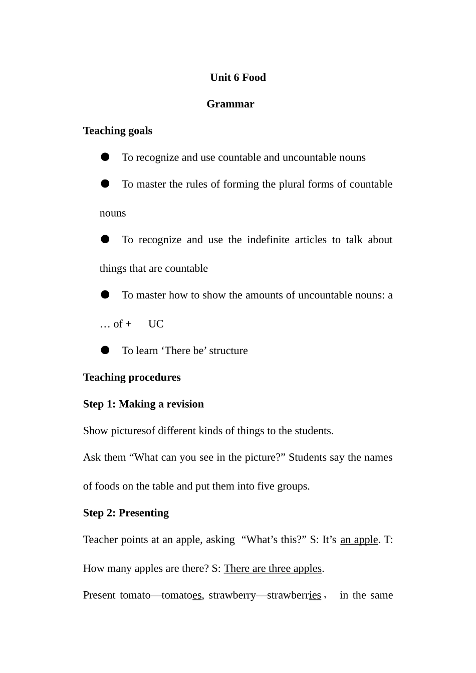 七上Unit6(Grammar)教案_第1页