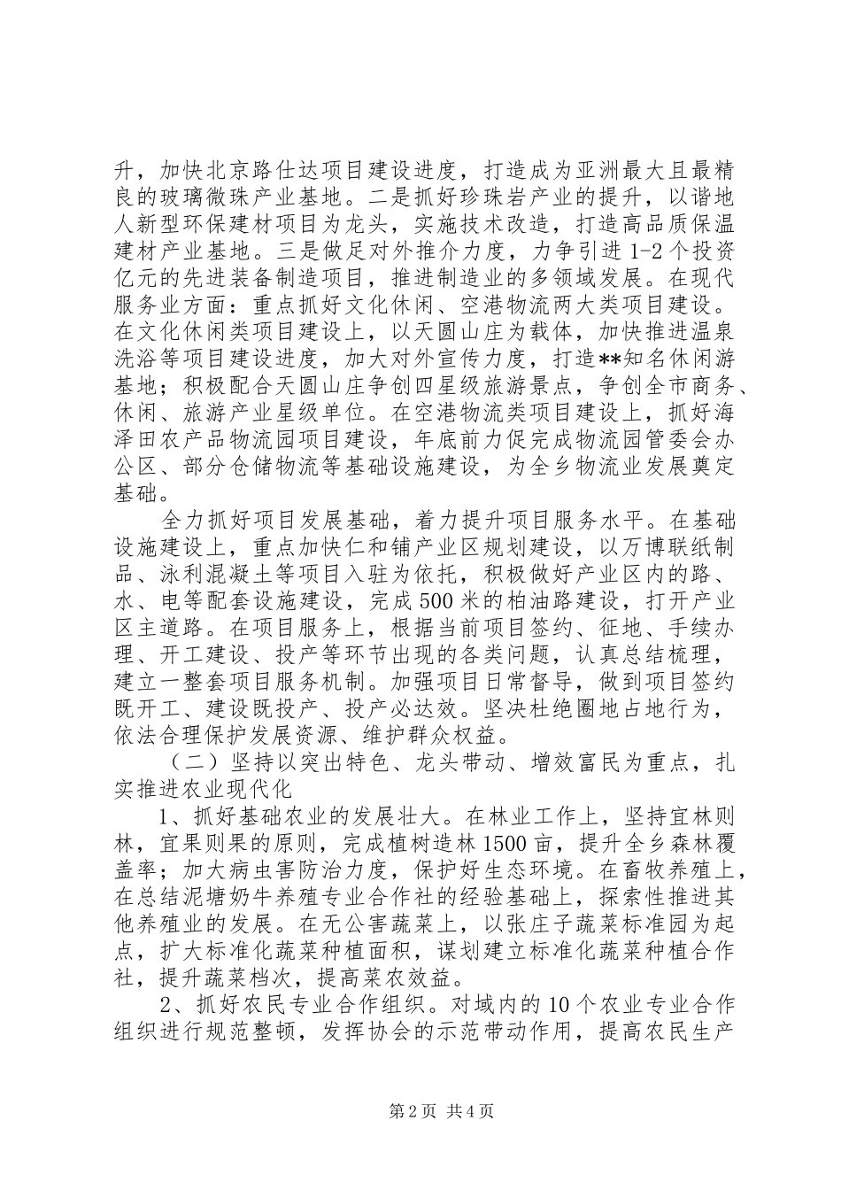 乡经济工作计划_第2页