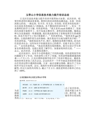 玉带山小学信息技术能力提升培训总结 (2)