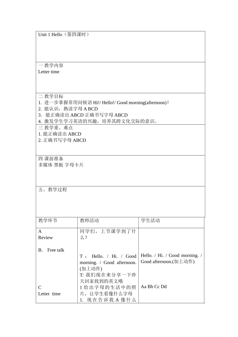 译林英语3AUnit1Hello!（第四课时）_第1页