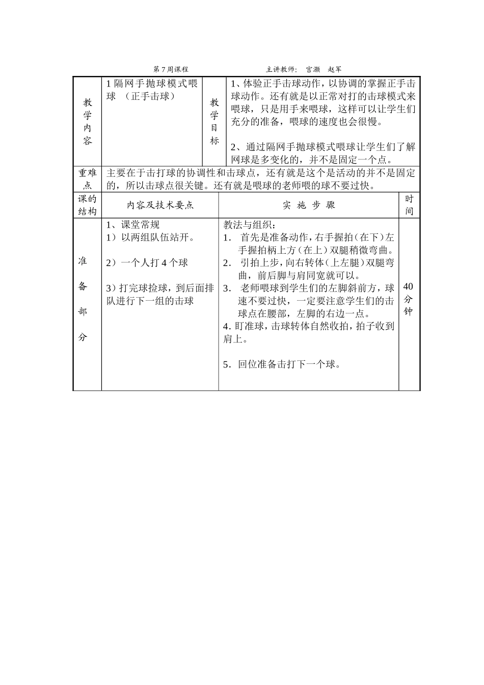 双岗小学网球教学第7周_第1页