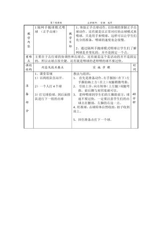 双岗小学网球教学第7周