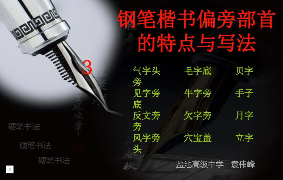 钢笔楷书偏旁部首3_第1页