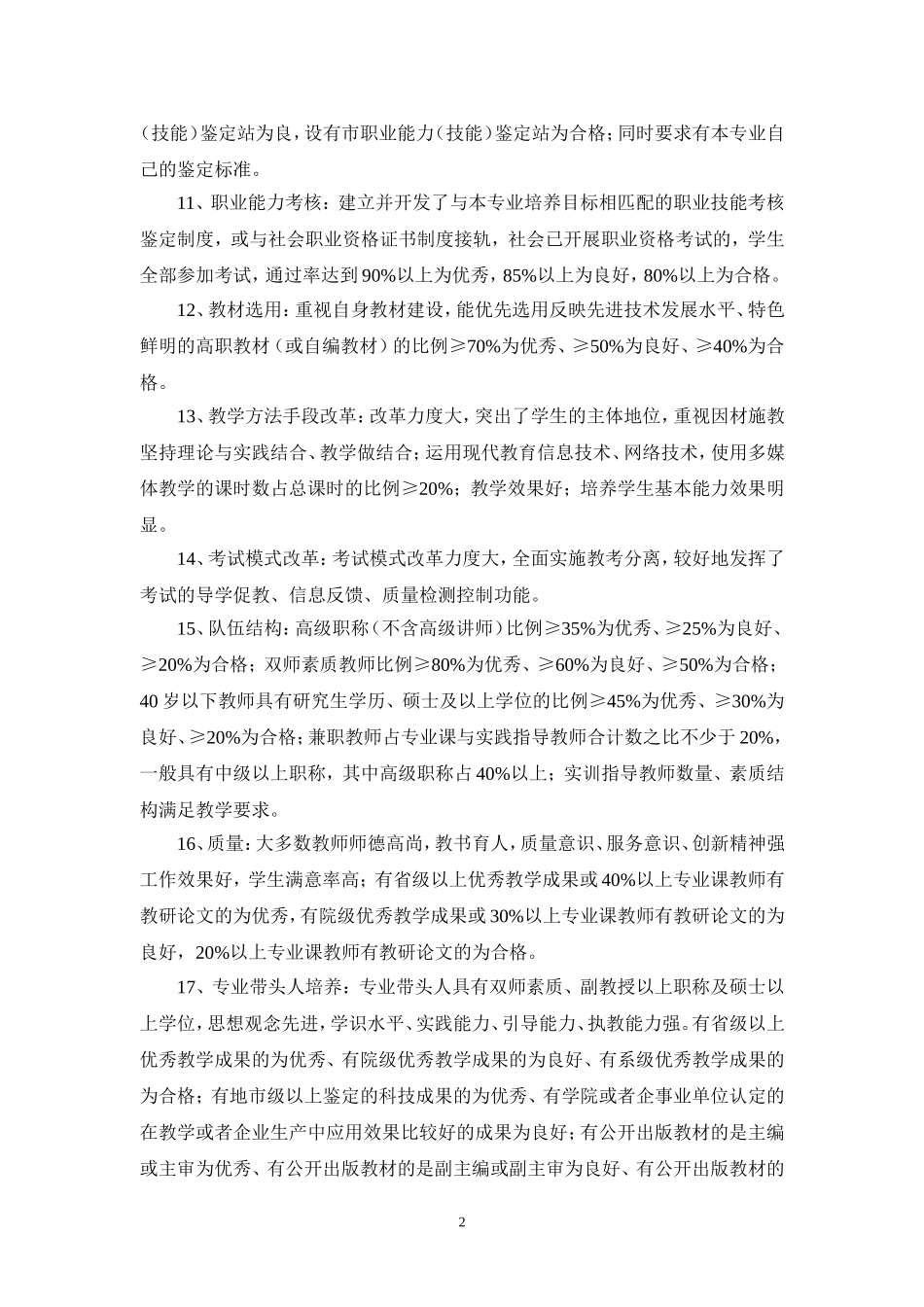 专业建设量化考核评价标准说明_第2页