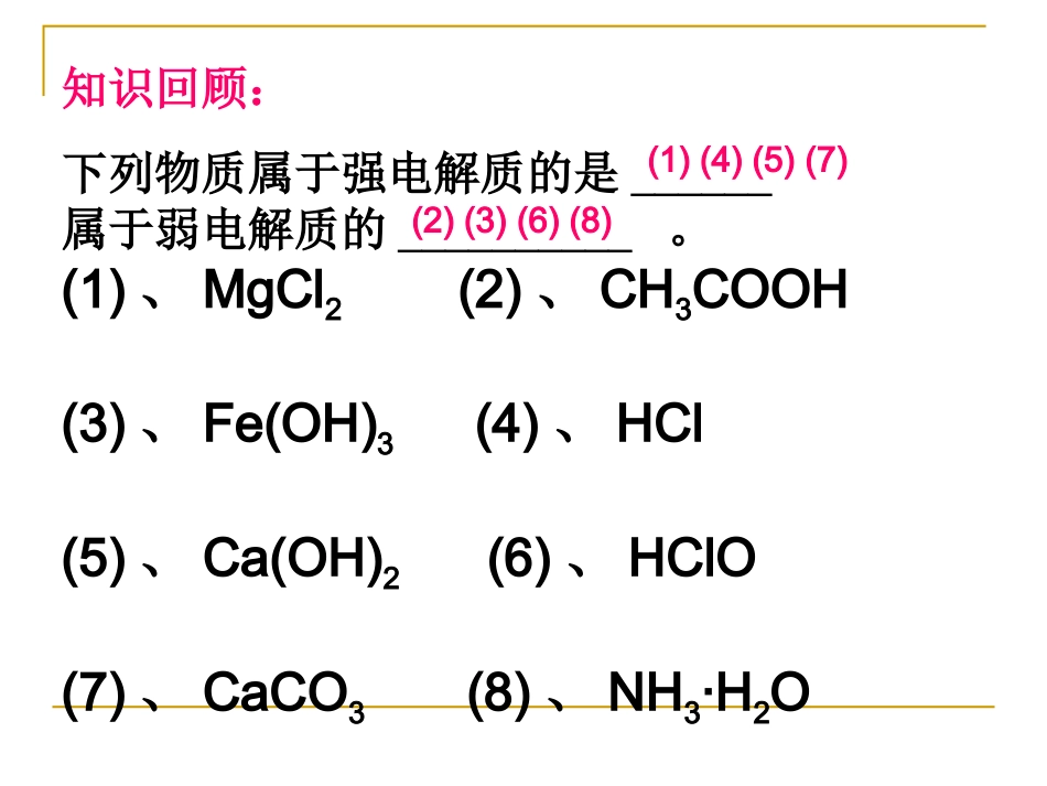 弱电解质的电离第二课时(公开课)_第2页