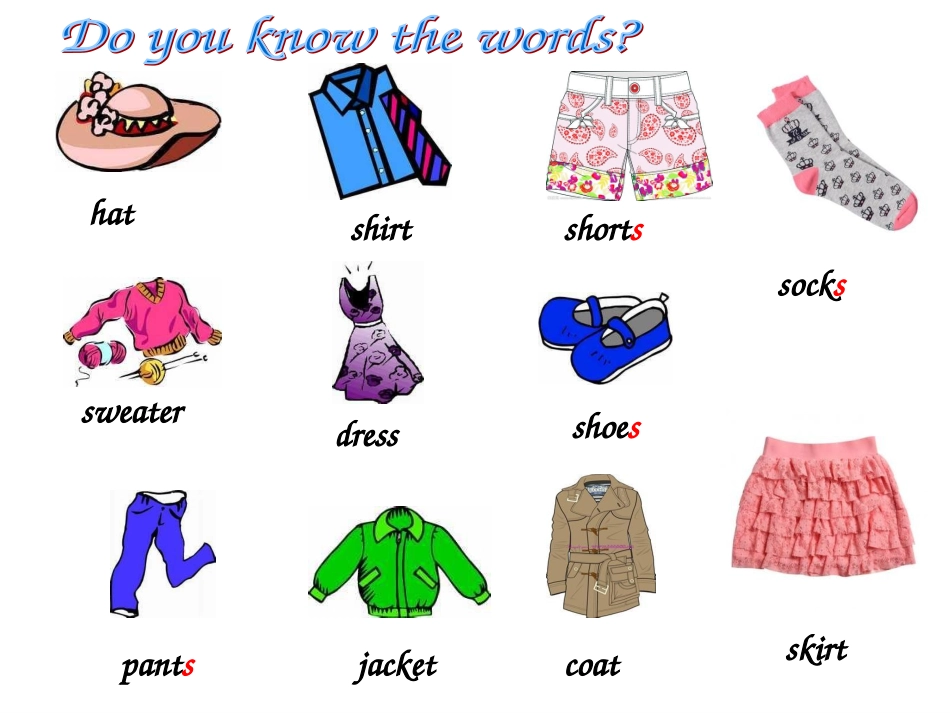 新版四下英语Unit5_My_clothes_B_Let’s_talk_第2页