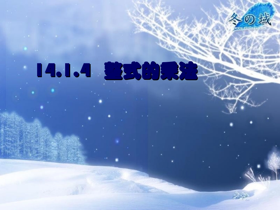 14.1.4整式的乘法ppt_第1页