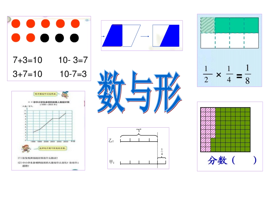 2014秋人教版六年级数学数学广角数与形第一课时_第1页